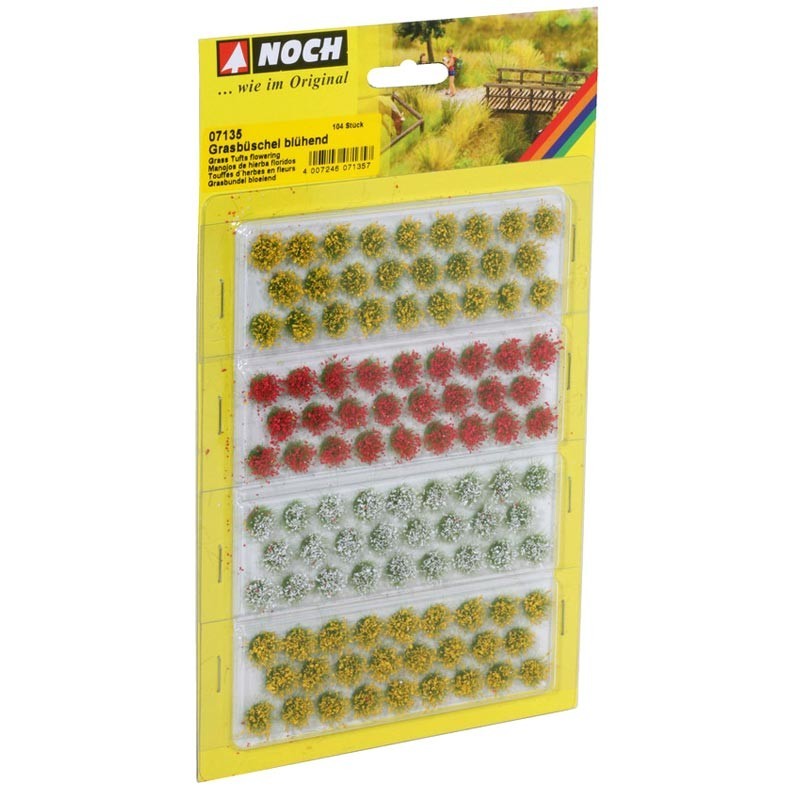 Set de 104 Mechones de Hierba Floridos