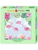 Puzzle 1000 Piezas Flamencos y Lirios
