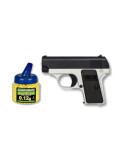 35502 Martínez. Pack pistola airsoft Mini G1 negra/plata