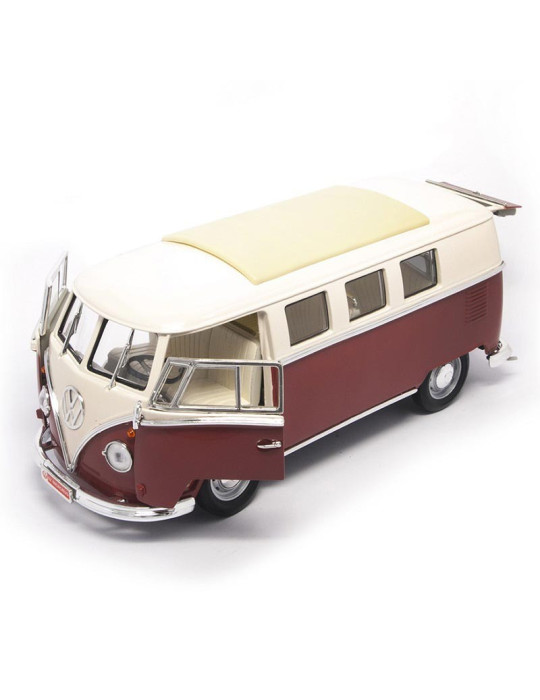 1/18 Volkswagen T1 Samba Beige/Roja