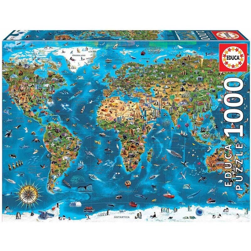 Educa 19022. Puzzle 1000 Piezas Maravillas del Mundo