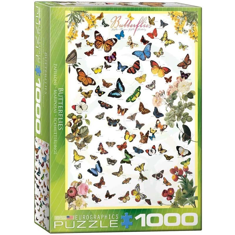 Puzzle 1000 Piezas Tipos de Mariposas