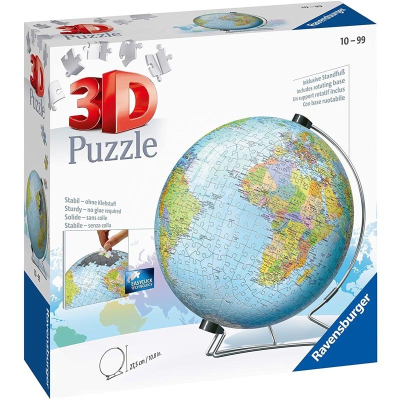 Puzzle 3D 540 Piezas Mapa Político Bola