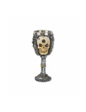 Copa de cerveza decoracion Calavera. Fabricada en resina y acero. Tamaño 20cm