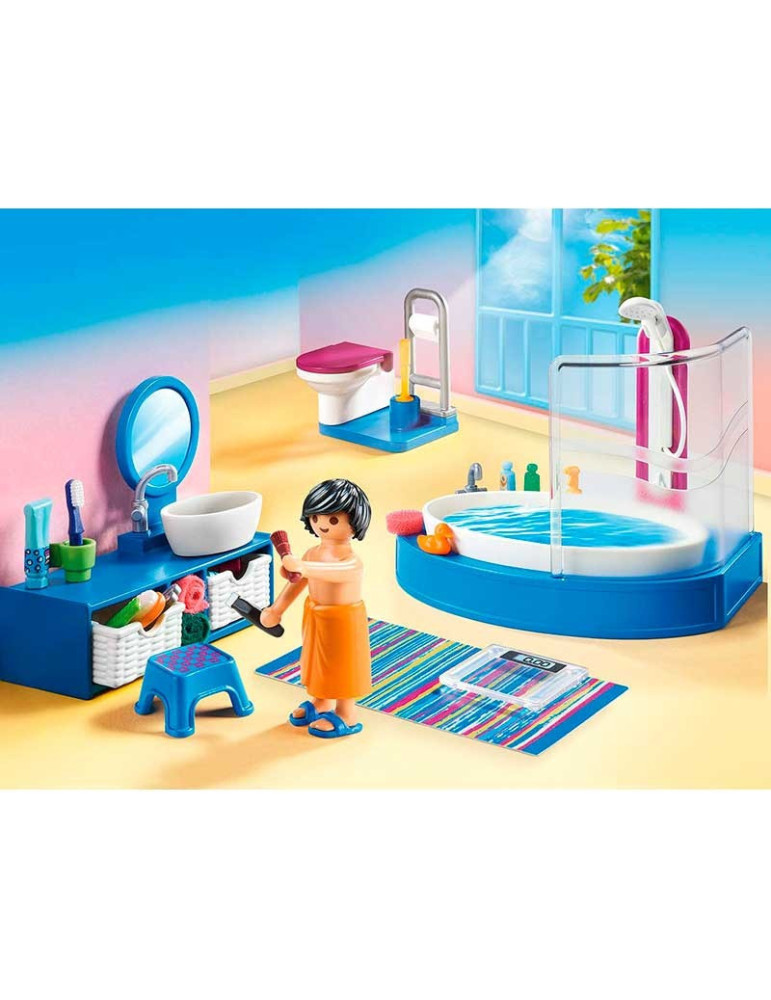 Playmobil 70211. Baño con Spa. 51 Piezas. Serie Dollhouse