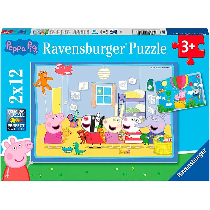 Ravensburger 05574. Puzzle 2x12 Piezas Peppa Pig