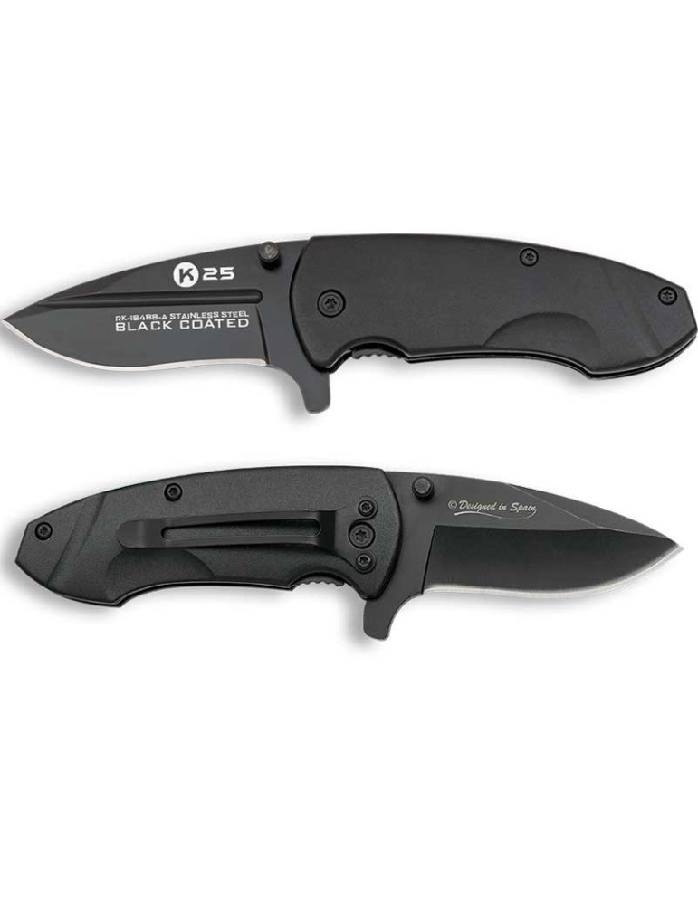 Navaja Técnica Negra K25. Hoja 6,5cm