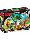 Astérix: Panorámix con el caldero de la Poción Mágica