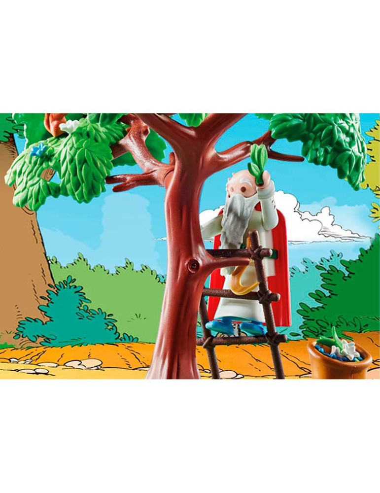 Astérix: Panorámix con el caldero de la Poción Mágica
