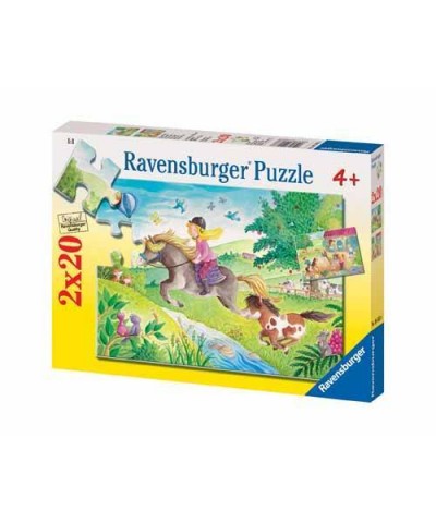 91638. Puzzle Ravensburger 2x20 piezas, Pequeño Pony