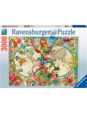 Puzzle 3000 Piezas Mapa Mundial de Flora y Fauna