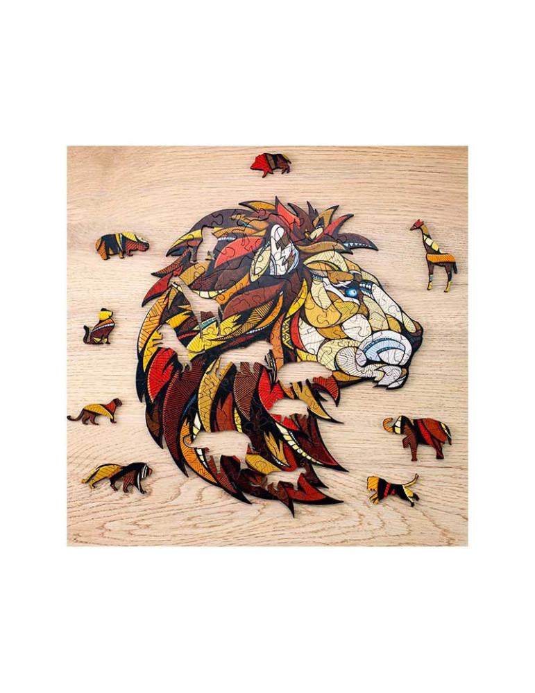 Puzzle Madera León 100 Piezas