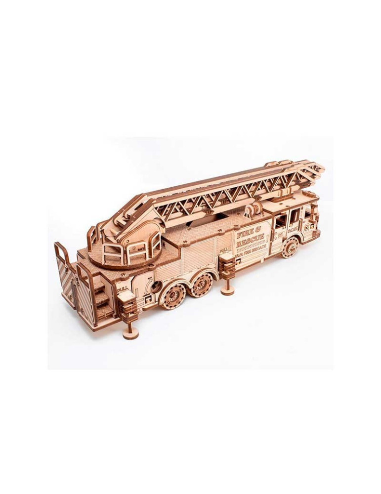 Ewa 500140. Puzzle Madera 3D. Camión de Bomberos. 439 Piezas