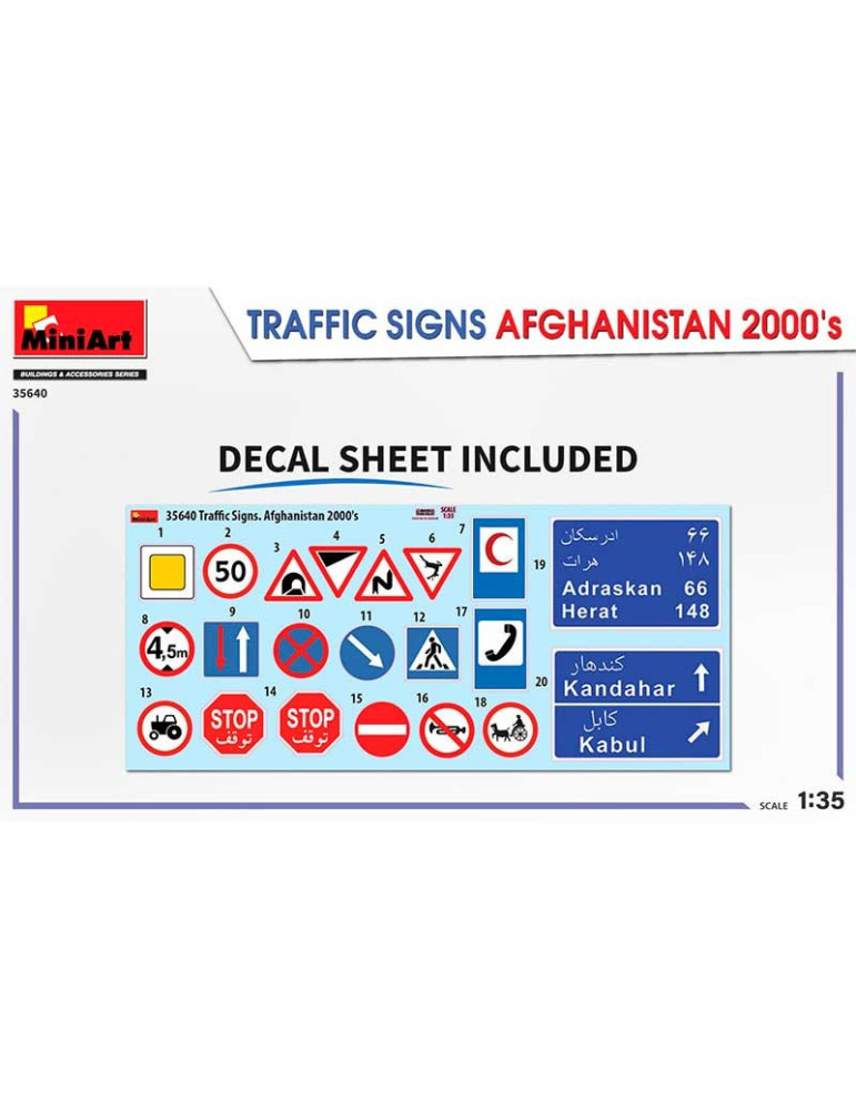 1/35 Señales Tráfico Afghanistán Años 2000