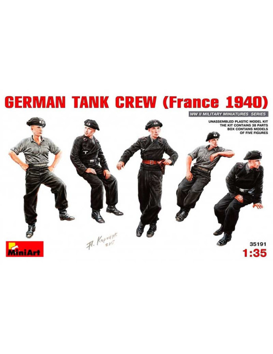 1/35 Tripulación Tanque Alemán - Francia 1940