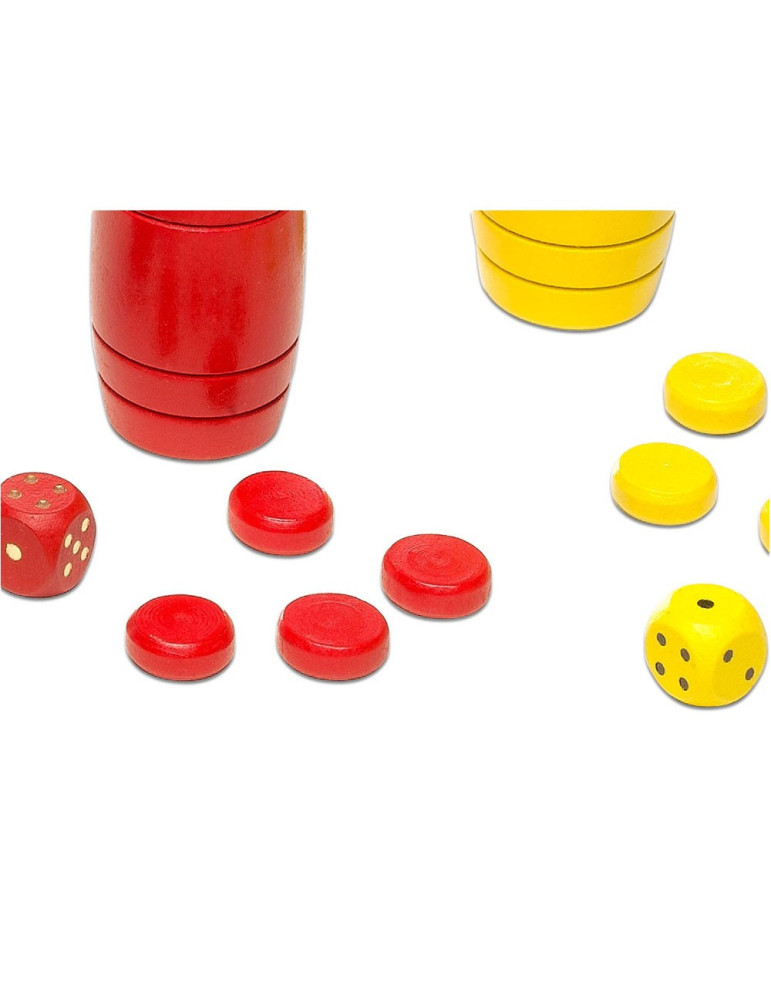 Cayro 097. Tablero Parchis-Oca madera con accesorios. 33x33x1cm grosor