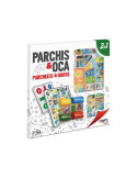 Juego de mesa Tablero Parchis-Oca madera con accesorios