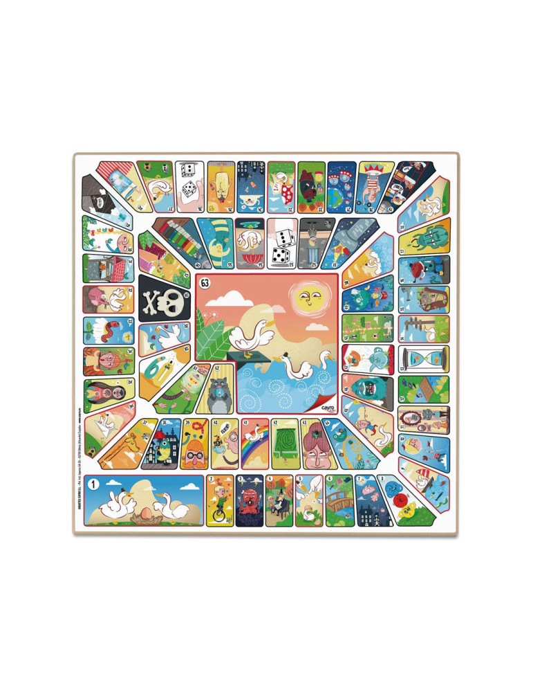 Juego de mesa Tablero Parchis-Oca madera 40x40x1cm grosor