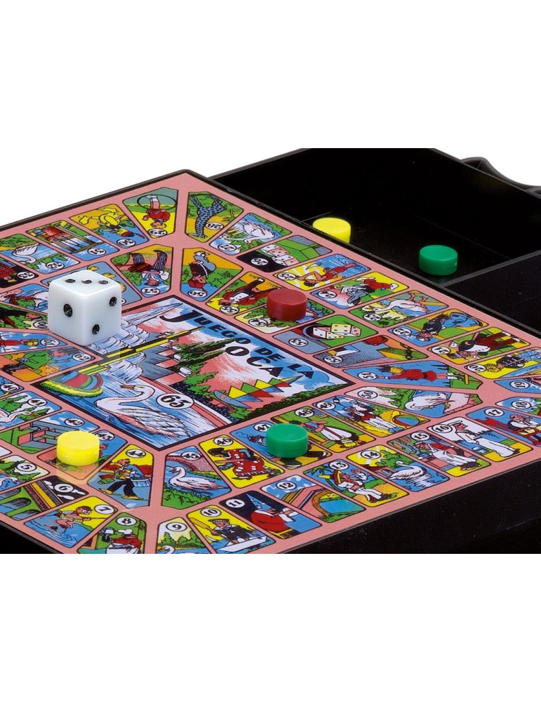 Juego de mesa Tablero Parchis-Oca Magnetico Compartimento