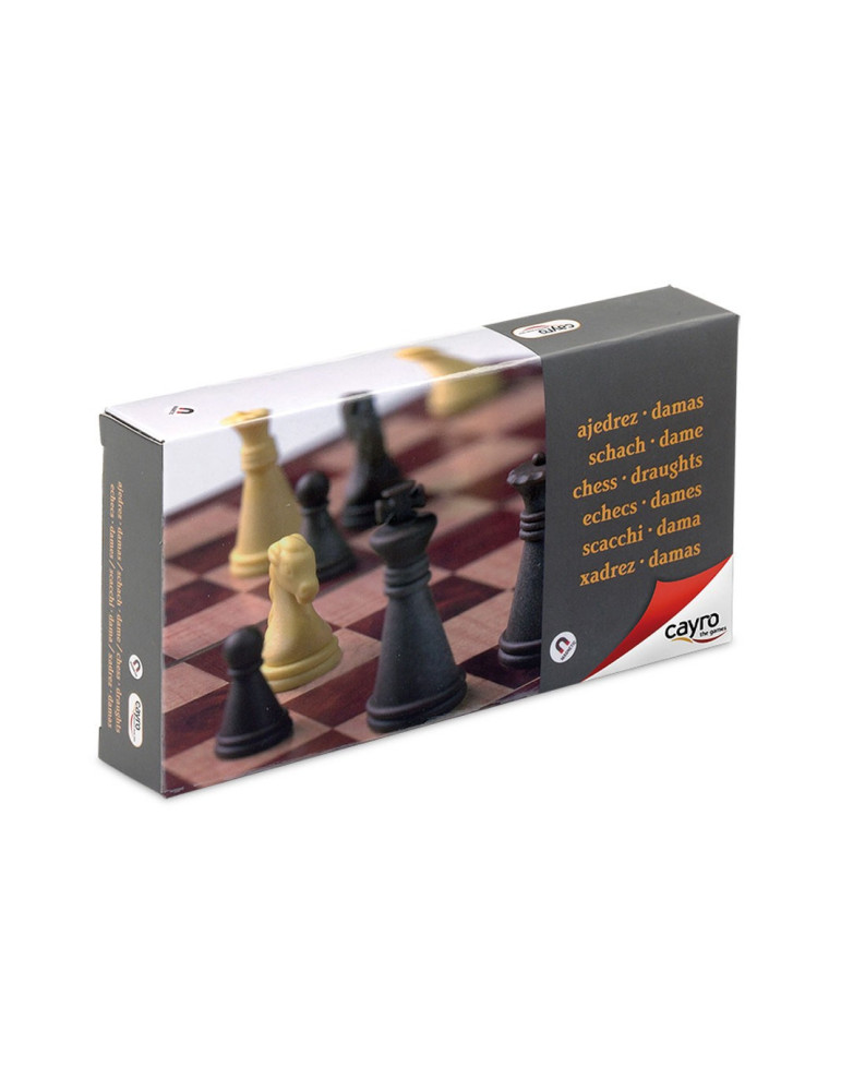 Juego de mesa Tablero Ajedrez-Damas Magnético Pequeño