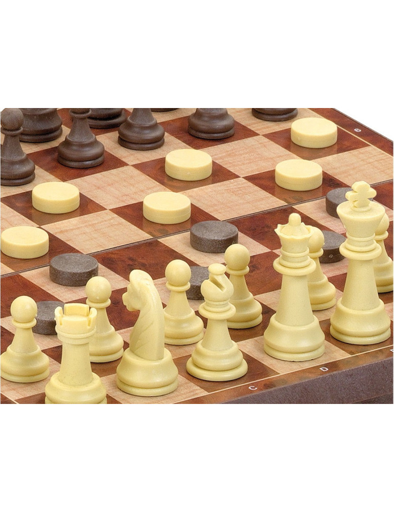 Juego de mesa Tablero Ajedrez-Damas Magnético Mediano
