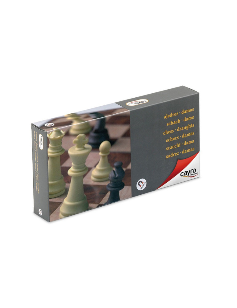 Juego de mesa Tablero Ajedrez-Damas Magnético Mediano