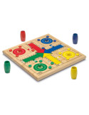 Tablero Juego Parchis-Oca con fichas. Madera Maciza gran robustez