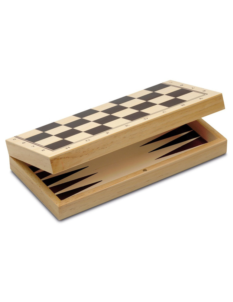 Juego de mesa Tablero Ajedrez-Damas-Backgammon Plegable