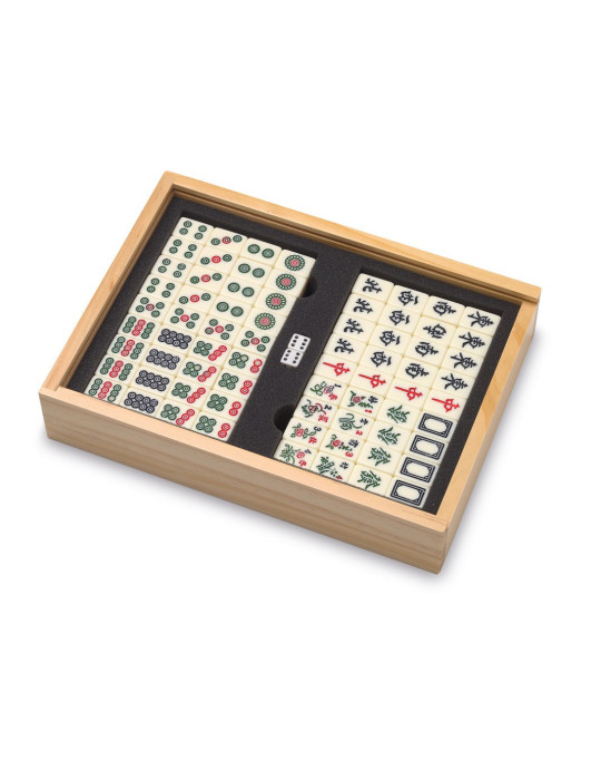 Juego Chino Mah Jong en caja de Madera. Juego de los gorriones
