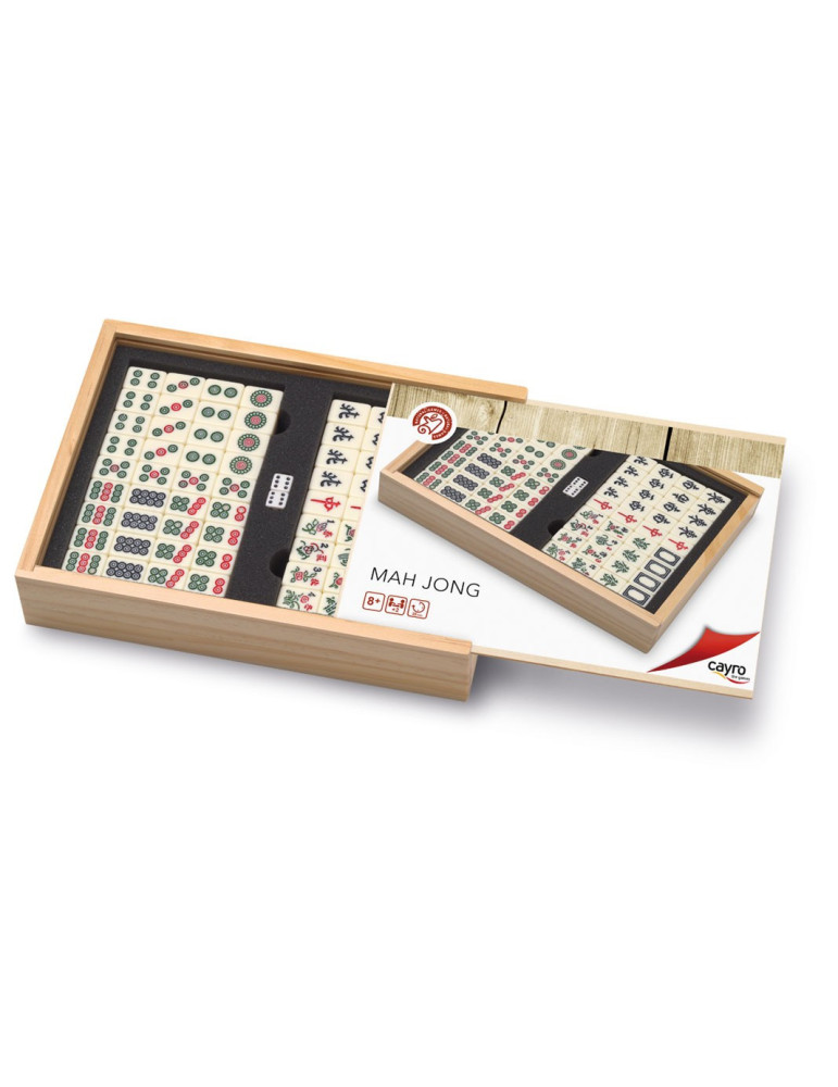 Juego Chino Mah Jong en caja de Madera. Juego de los gorriones