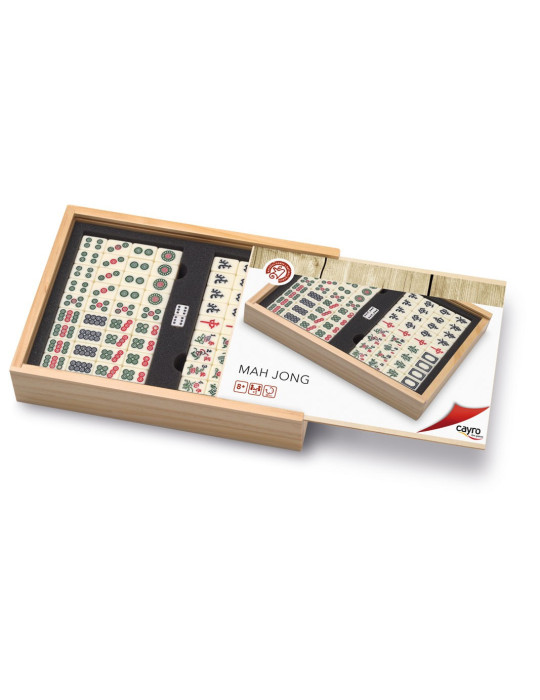 Juego Chino Mah Jong en caja de Madera. Juego de los gorriones