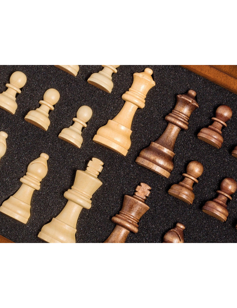 Juego Ajedrez Marqueteria Grande Plegable 41x41cm Madera