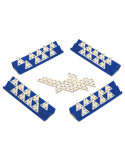 Juego Dominó Triangular. Caja Metal