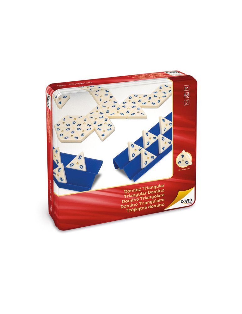 Cayro Juego Dominó Triangular Caja Metal | Outletdelocio