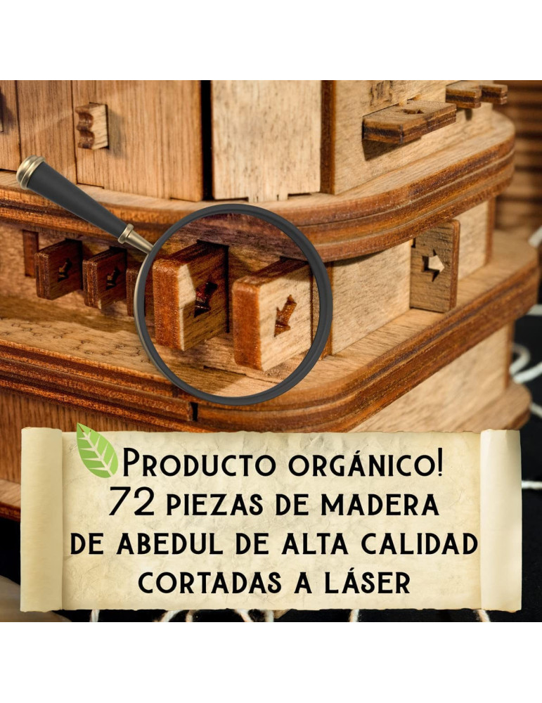 Caja Secreta Escape Room. Puzzle 3D. Cofre Davy Jones