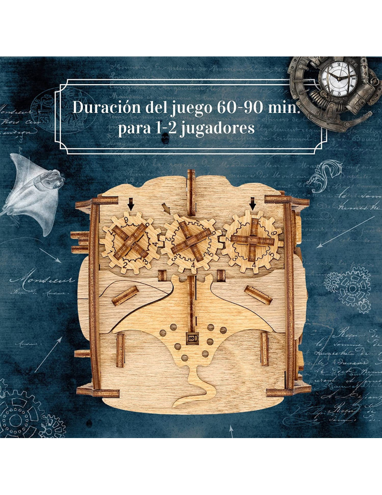 Caja Secreta Escape Room. Puzzle 3D. Capitan Nemo