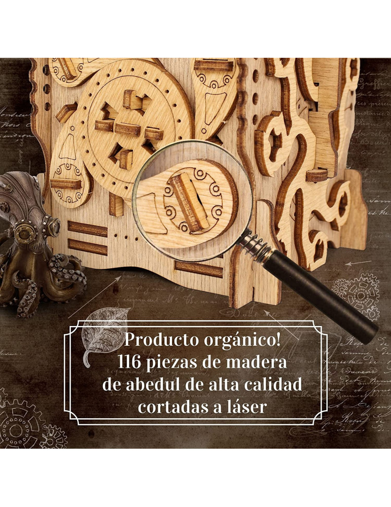 Caja Secreta Escape Room. Puzzle 3D. Capitan Nemo