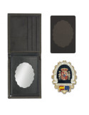 Cartera identificacion con Placa de Seguridad Privada.