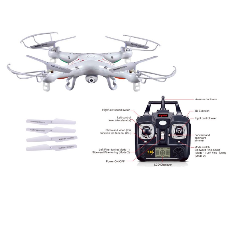 Drone con cámara Syma X5C. Fotos y Videos en HD