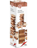 Torre Jenga 54 piezas Madera Maciza Bicolor. Gran robustez