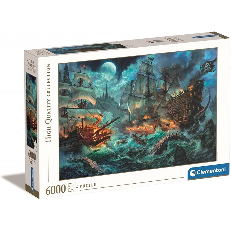 Clementoni 36530. Puzzle 6000 Piezas Batalla Piratas