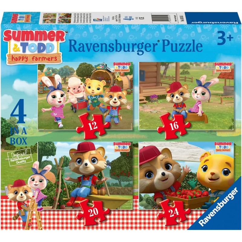 Ravensburger 03135. Puzzle Summer & Todd 4 en 1. 12-16-20-24 piezas