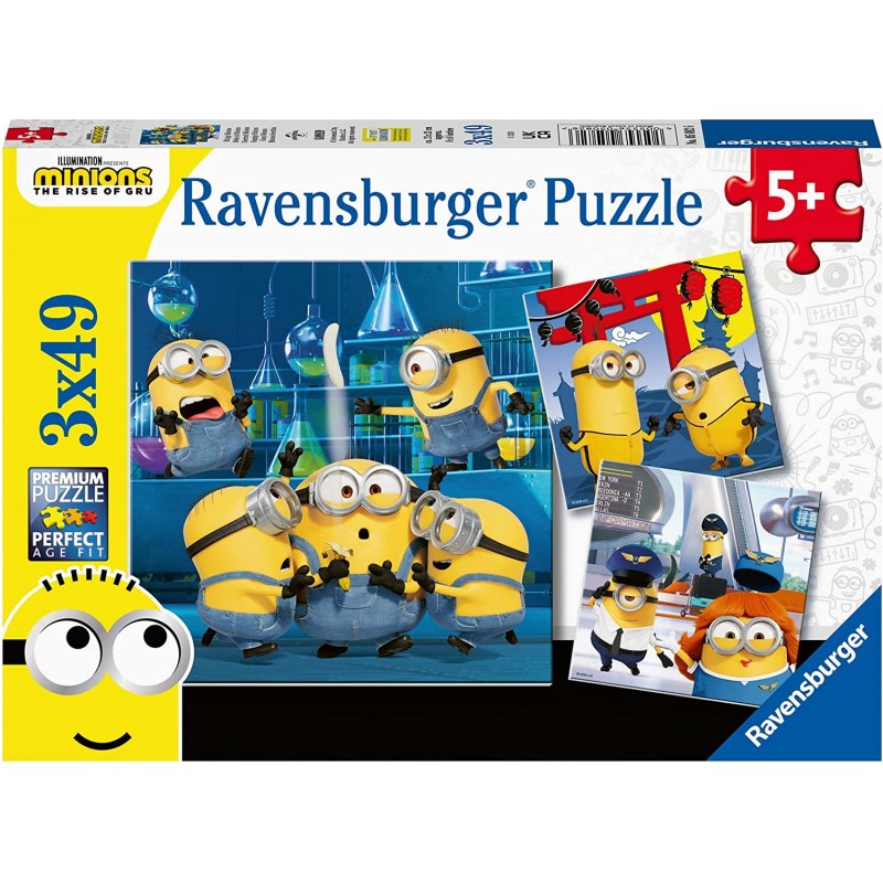 Ravensburger 05082. Puzzle 3x49 Piezas Minions Divertido