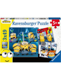 Ravensburger 05082. Puzzle 3x49 Piezas Minions Divertido