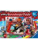 Ravensburger 05189. Puzzle 3x49 Piezas Miraculous