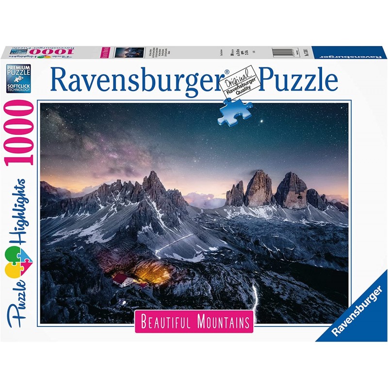 Ravensburger 17318. Puzzle 1000 Piezas. Las Tres Cimas de Lavaredo. Dolomitas