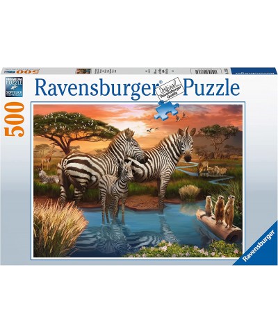 Ravensburger 17376. Puzzle 500 Piezas. Cebras en el Abrevadero