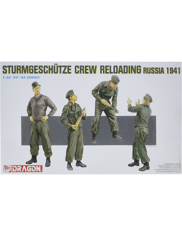Dragon 6192. 1/35 Sturmgeschutze Crew Reloading Rusia
