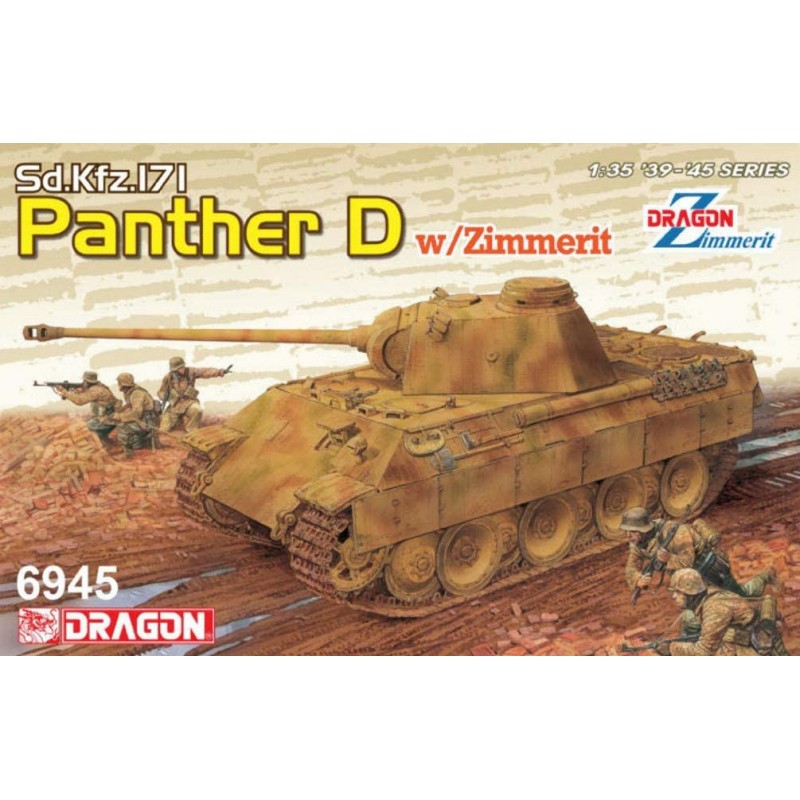Dragon 6945. 1/35 WWII German Army Sd. Kfz.171 Panther D con revestimiento Zimmerit