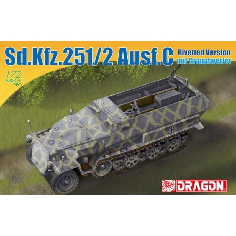 Dragon 7308. 1/72 SD.KFZ 251/2 Ausf C Rivetted Version